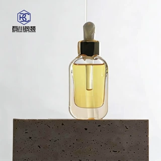 定制30ml方形精油瓶精华液玻璃滴管分装瓶透明滴管玻璃精华液瓶