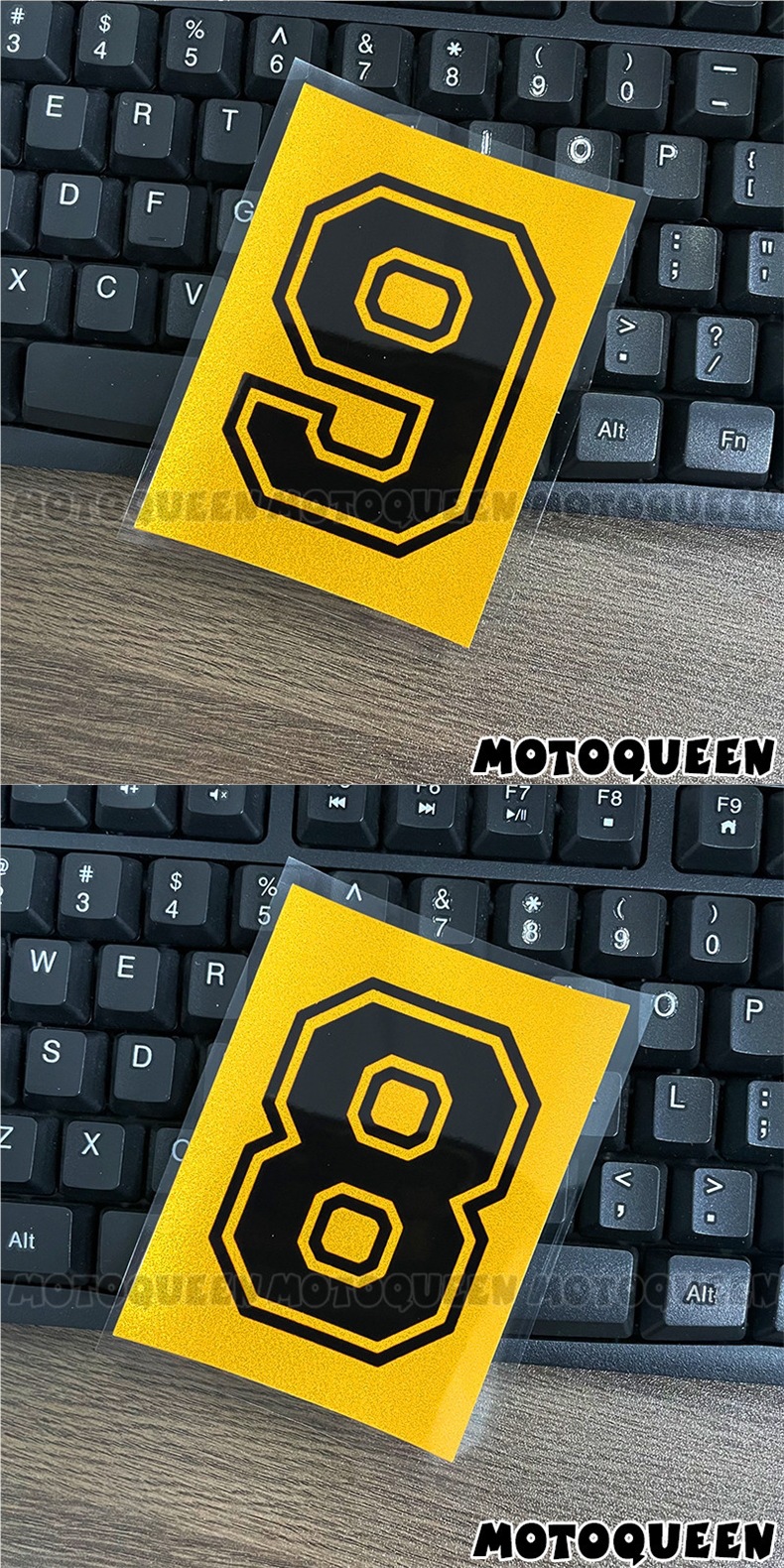 Personalized number plate decals for electric motorcycles, side cover, fuel tank, shock absorber decoration, scratch cover, reflective stickers