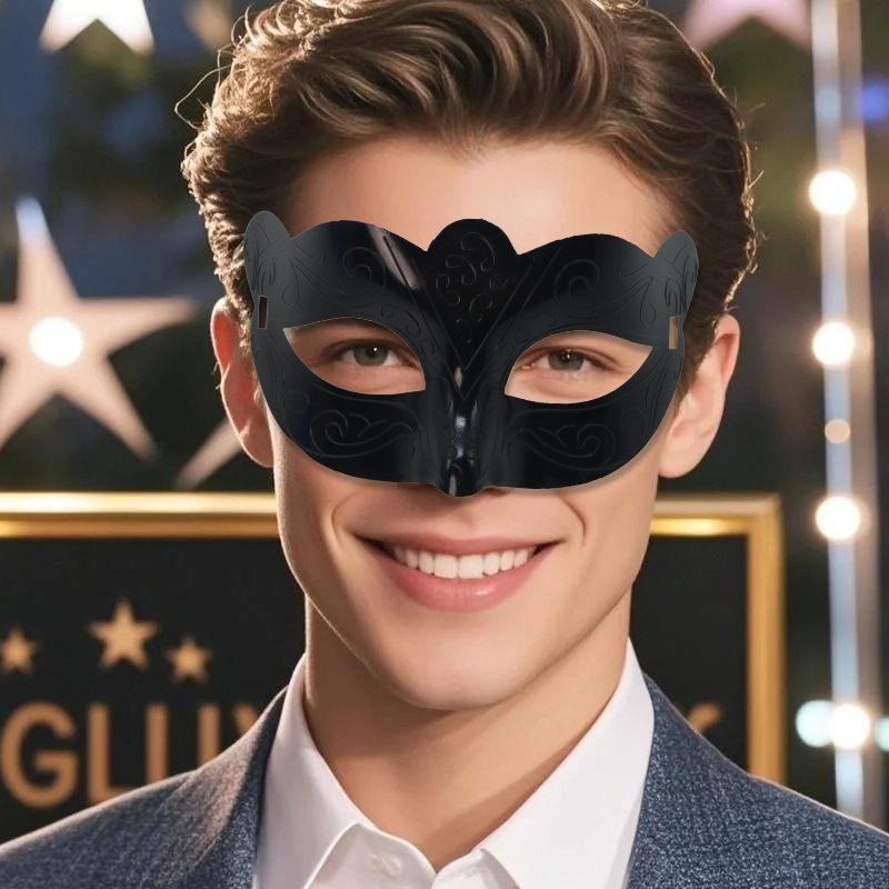 Venta caliente transfronteriza galvanoplastia calada Carnaval de Halloween multicolor de media cara Los hombres admiten máscara de fiesta máscara de bar