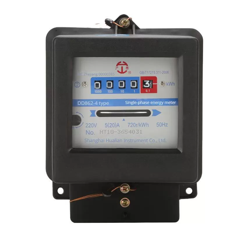 Экспортный однофазный механический электрический счетчик для бытовой аренды, старомодный электрический счетчик, высокоточный промышленный счетчик электроэнергии 220 В
