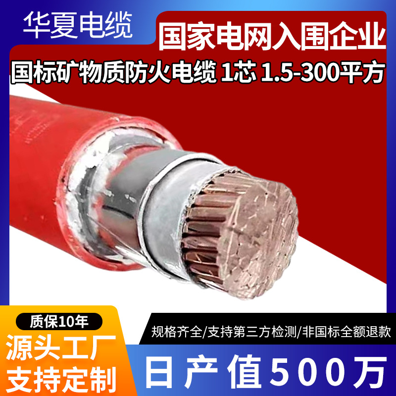 矿物绝缘防火电缆NG-A（BTLY）单芯无氧铜芯低压电线电缆厂家直销