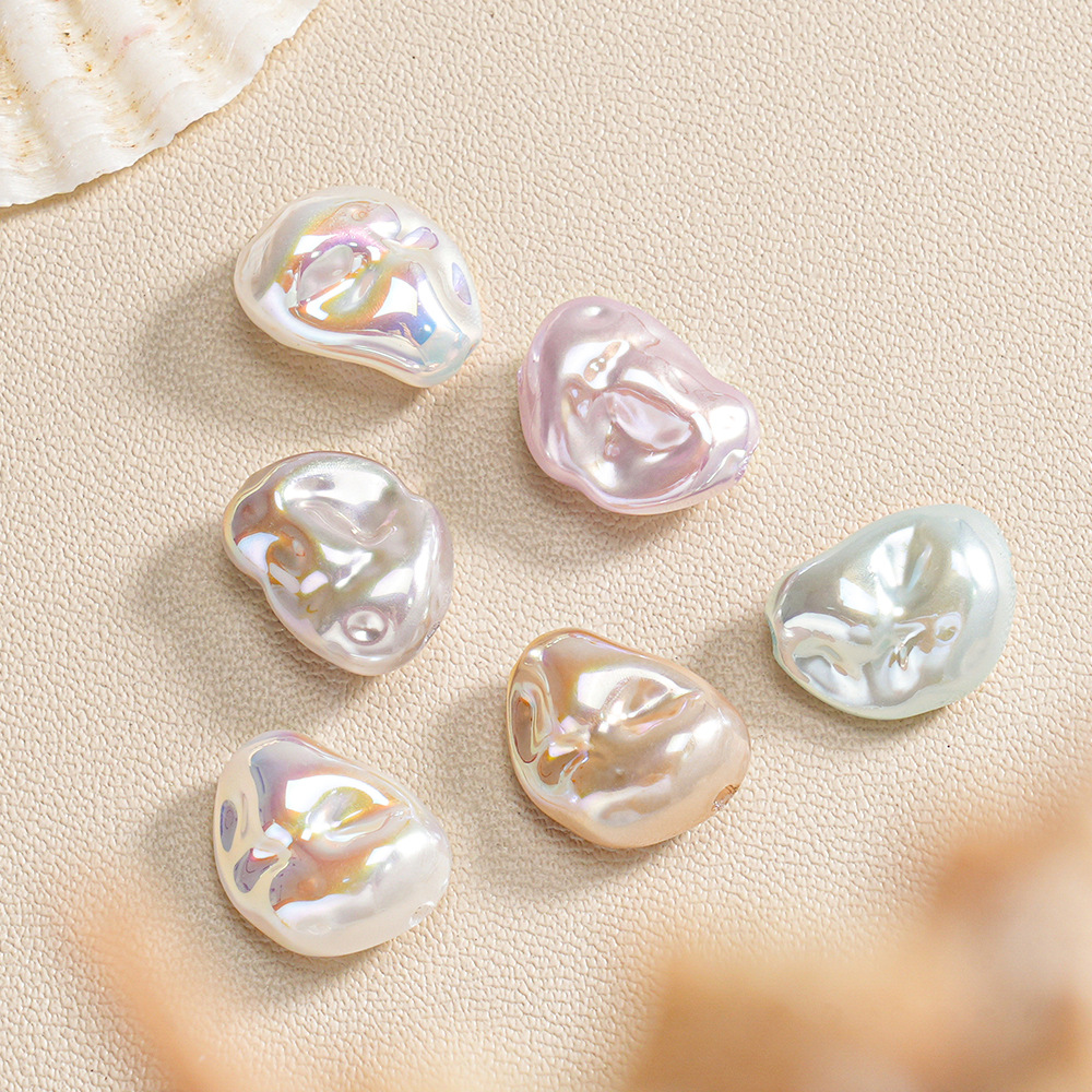 30 ABS barroco de forma especial piedra pequeña perla ovalada con cuentas pulsera de bricolaje collar accesorios de joyería lote suelto