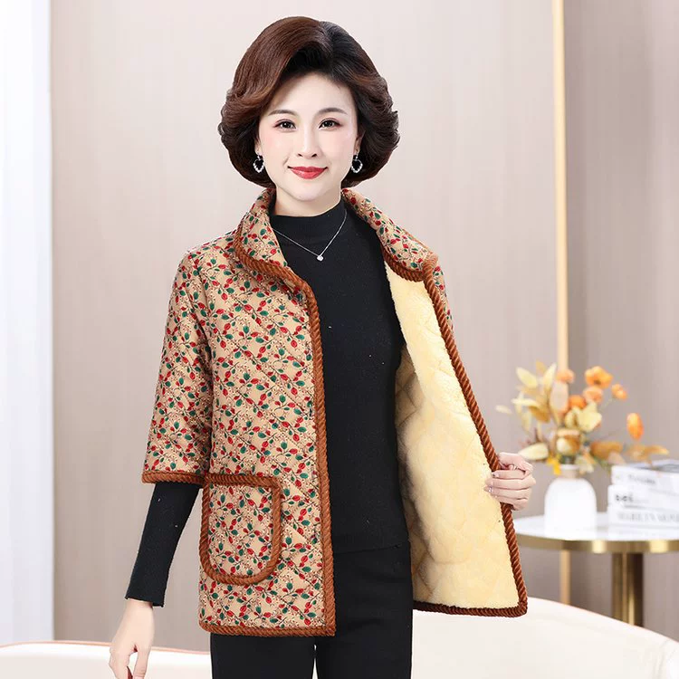 Мама одеваются осенью и зимой новый жилет среднего и пожилого женского возраста