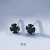 Base zirconium, universal small earrings, silver 925 sample, simple and elegant design, wholesale