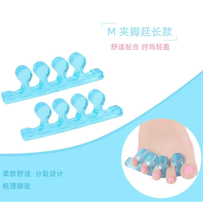 M-образный удлиненный вальгусный сплиттер для пальцев ног SEBS разделитель пальцев ног с четырьмя отверстиями для мужчин и женщин