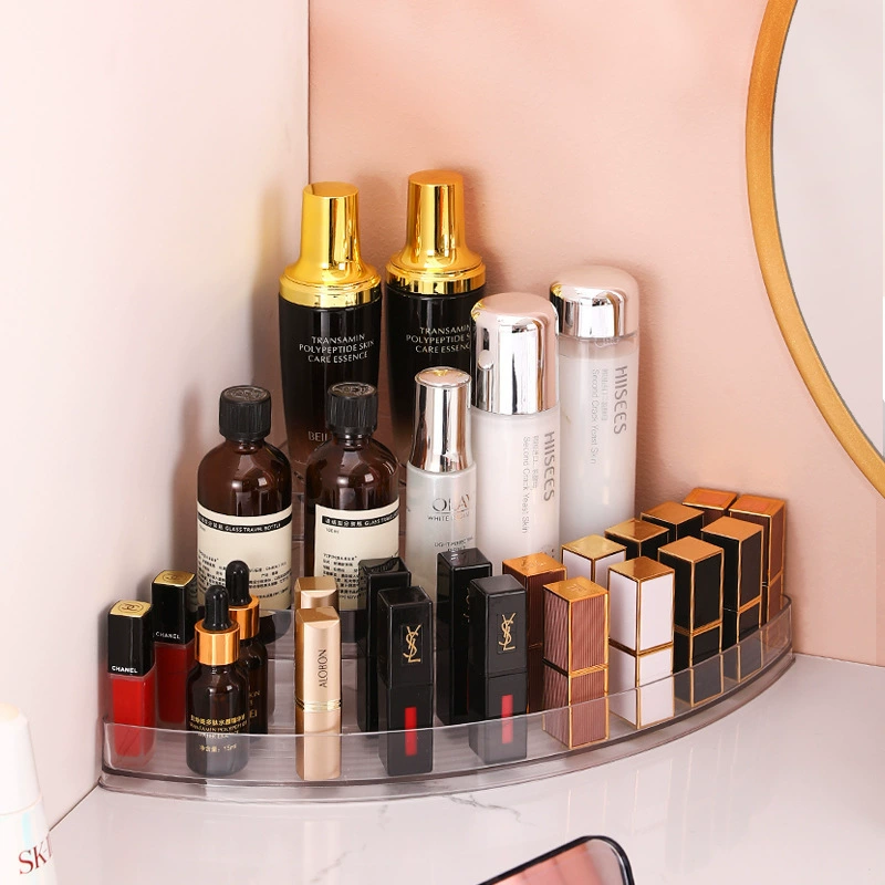 Новый угловой многослойный ящик для хранения ПЭТ Настольный косметичка пылезащитный прозрачный отделочный ящик для ухода за кожей ванная комната