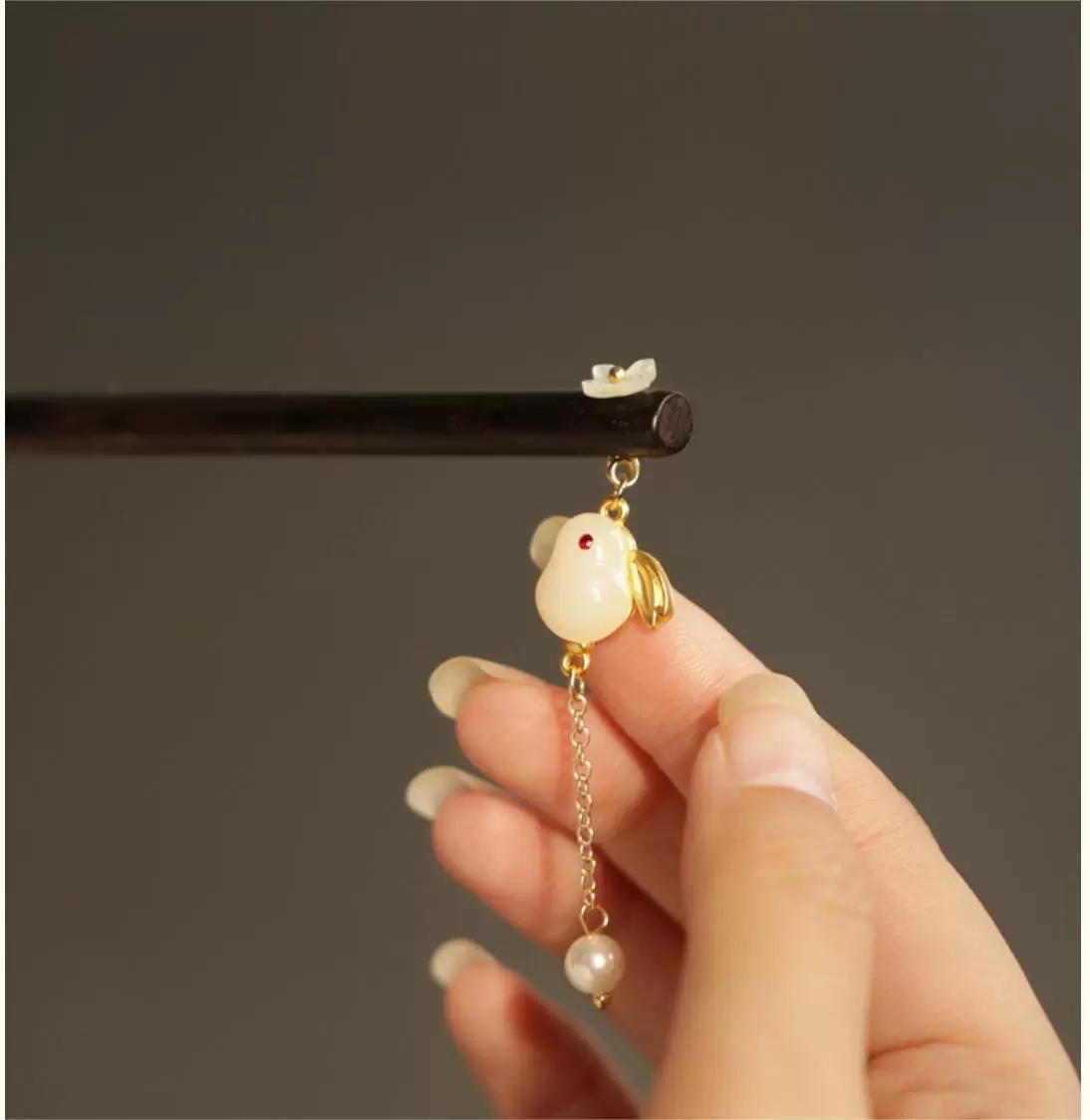Китайская заколка HanfuHairgrip, цветы и кисточки, аксессуар для волос, 22 см, легкий