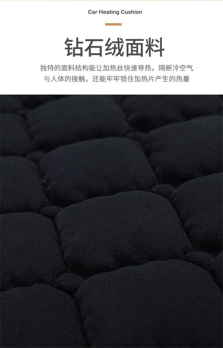 Car Heated Seat Cushion Winter Single and Double Seat Electric Heating USB Plush 5V Car Electric Heated Seat Cushion for Car Warmth