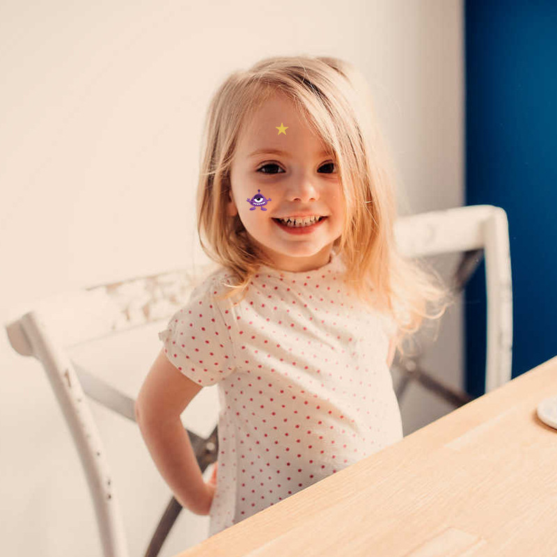 Estricta selección Nuevo espacio tatuaje pegatinas impermeable niños dibujos animados astronauta nave espacial pegatinas de tatuaje en stock al por mayor