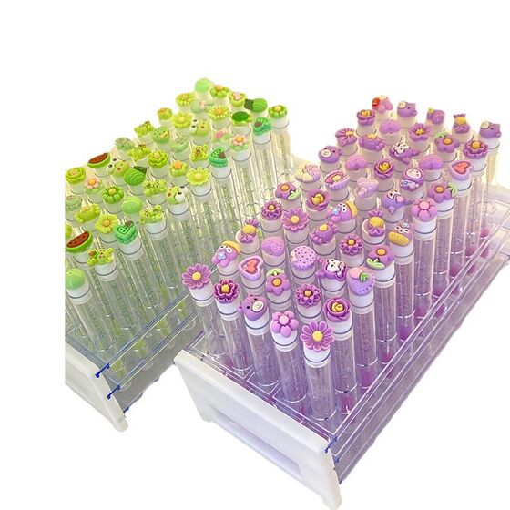 Cross-border variety of cartoon tube mascara brush replaceable mascara brush with tube crystal mascara brush with tube eyelash brush