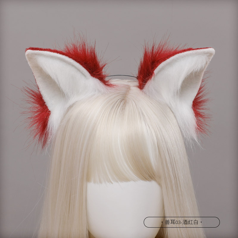 かわいい擬似獣耳漫展パーティーのファッションアクセサリーの女性の日本の髪飾りの猫の耳のカチューシャ|undefined
