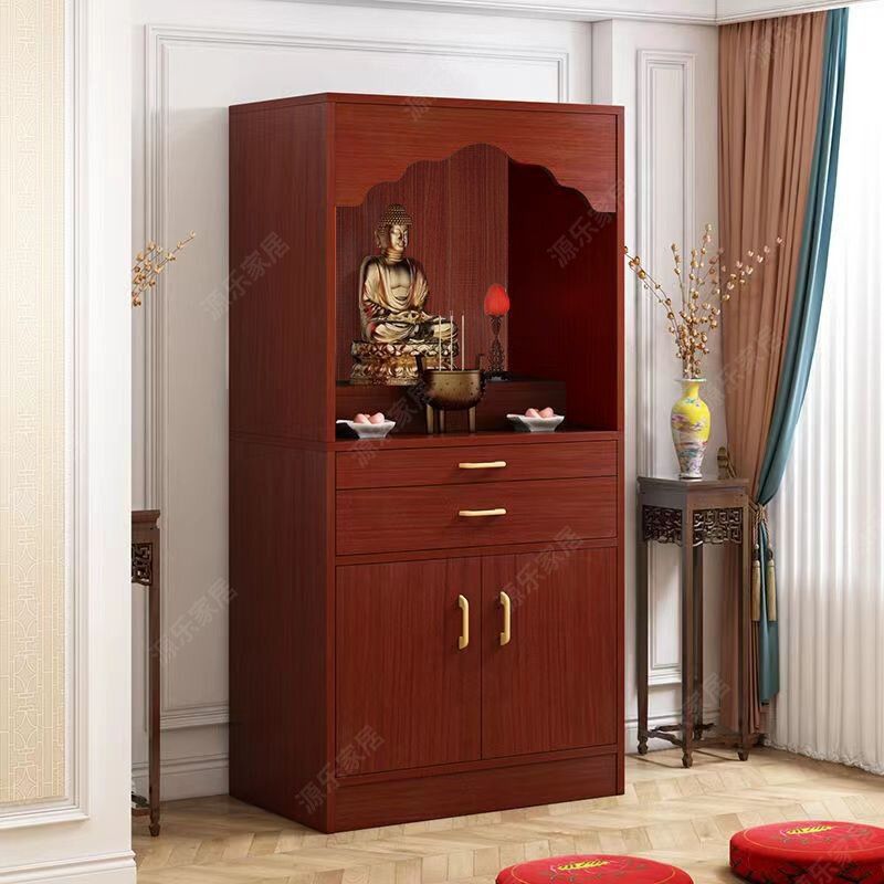 Buddha Cabinet, Standing Cabinet, Modern Household Altar, Worship Table, Buddha Table, Shrine, Chinese-Style Guanyin and God of Wealth Cabinet, Buddha Cabinet