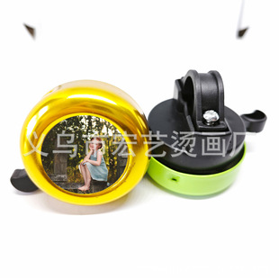 Sublimation blank bicycle bell super ringing universal mountain bike bell children's car horn bicycle love decoration bell