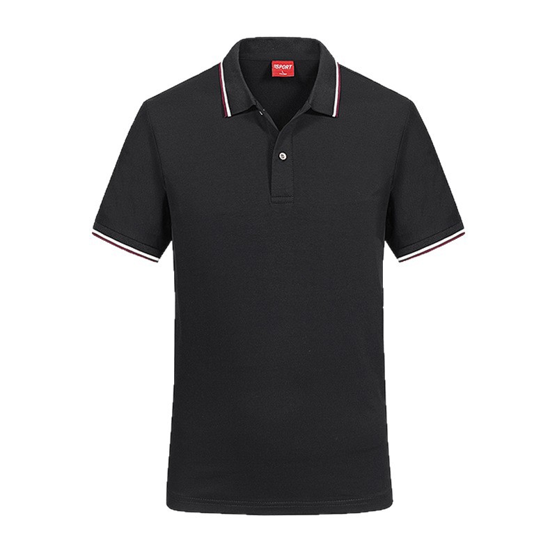 Papa de verano polo para hombre de manga corta nuevo color sólido de mediana edad con tapa de camiseta casuales de algodón