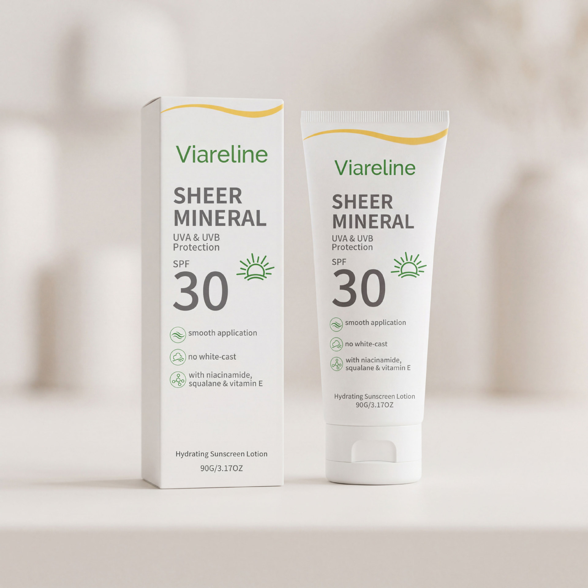 VIARELINE清透保湿防护乳 轻薄水润保湿肌肤肤感户外身体清爽便捷