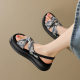Augustine Platform Sandals Women's Outer Wear 2025 New Summer Chanel Style Soft Bottom Sports Leisure Beach Slippers