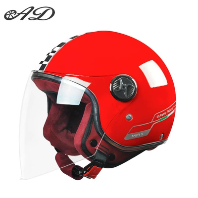 High-Value Safety Helmet for All Seasons, Motosiklet kaskı (dəbilqə) - 3c-certification-hongqi-lattice-anti-fog-long-mirror-thickened-suede-velvet-new-national-standard-class-a