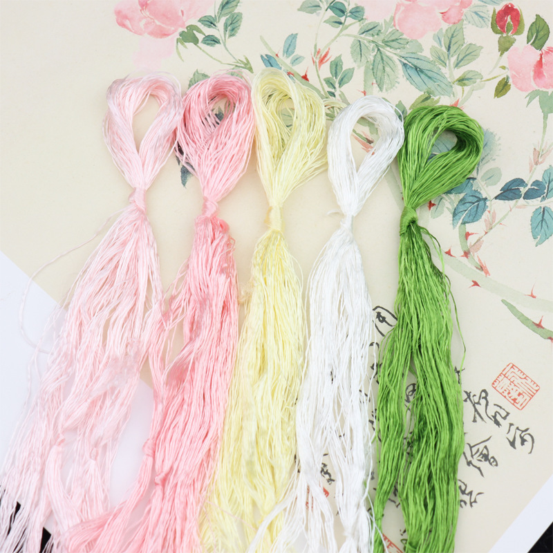 绒花缠花DIY手工制作材料无捻蚕丝线汉服配批发|undefined