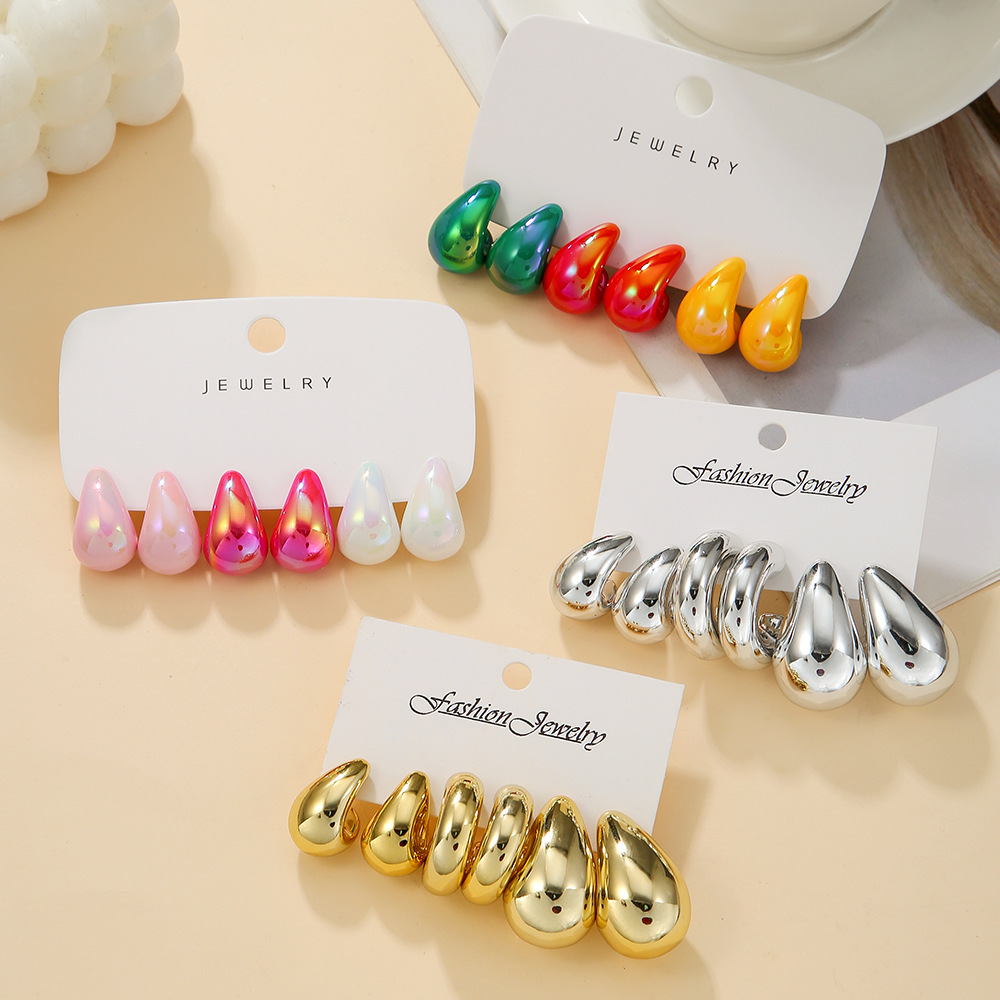 brand creative acrylic earrings drop-shaped