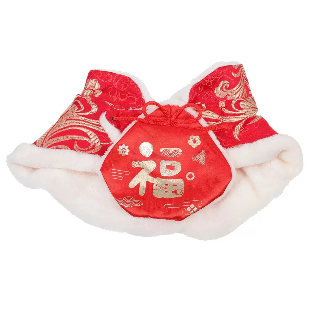 猫衣服新年斗篷狗衣服斗篷针织宠物连身衣中国新年猫项圈假日宠物