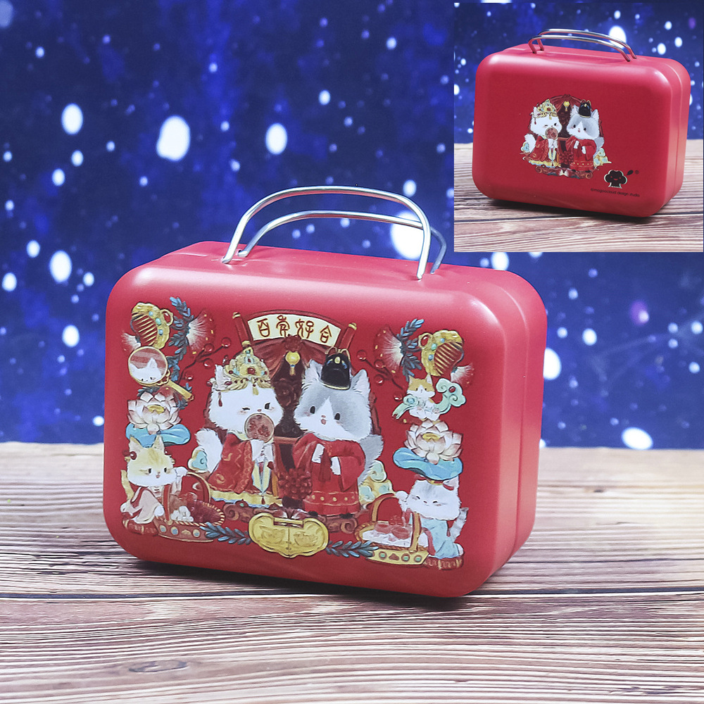 Retro maleta mini maleta caja de hierro caja de dulces monedero caja de monedas de regalo creativo caja de metal caja de embalaje