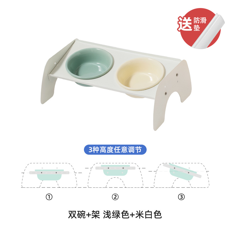 Beige + verde claro + puente de hierro marco doble