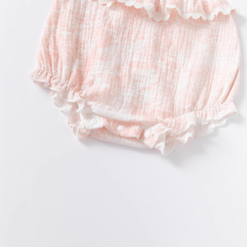 婴儿装中国风春装新款水墨画长袖公主爬服甜美纯棉连体衣宝宝衣服|undefined