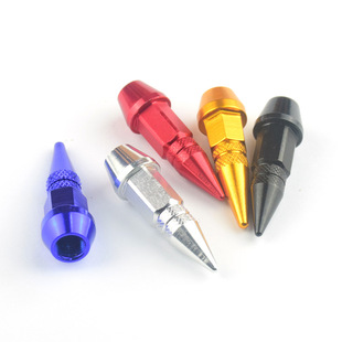 Car tire accessories bullet screw valve cap personality modification pointed valve bicycle motorcycle