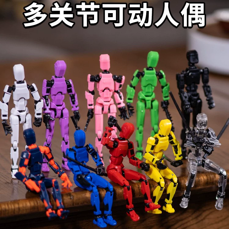 3d мульти-суставная подвижная кукла diy ручной механический цифровой человек модель украшения распаковать детские игрушки подарки