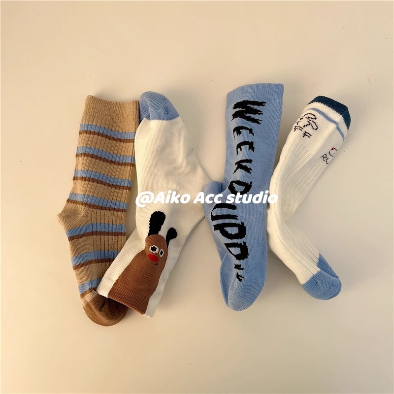 Children's Socks Autumn And Winter Pure Cotton Boys' Mid-calf Socks...