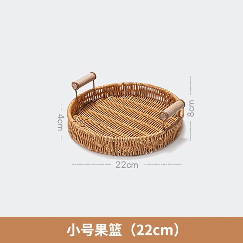 籐トレイ、和風フルーツトレイ、家庭用軽量高級パンバスケット、饅頭バスケット、朝食バスケット、竹ピクニックスナックバスケット|undefined