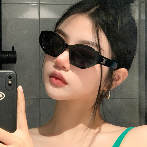 Sunglasses polygonal retro sunglasses for women  new style sunglasses trendy anti-UV high-end sunglasses