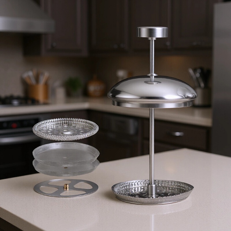 Stainless Steel French Press Accessories, Tea Maker Lid, Filter Piece, Coffee Hand Brewing Pot Mesh, Coffee Filter Stainless Steel French Press Accessories, Tea Maker Lid, Filter Piece, Coffee Hand Brewing Pot Mesh, Coffee Filter