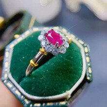 �¿�925�y�Ƕ�t��ʯ��ָС����Ůʿ��ָ�ɫ�r�G4*6mmֱ����؛�Y