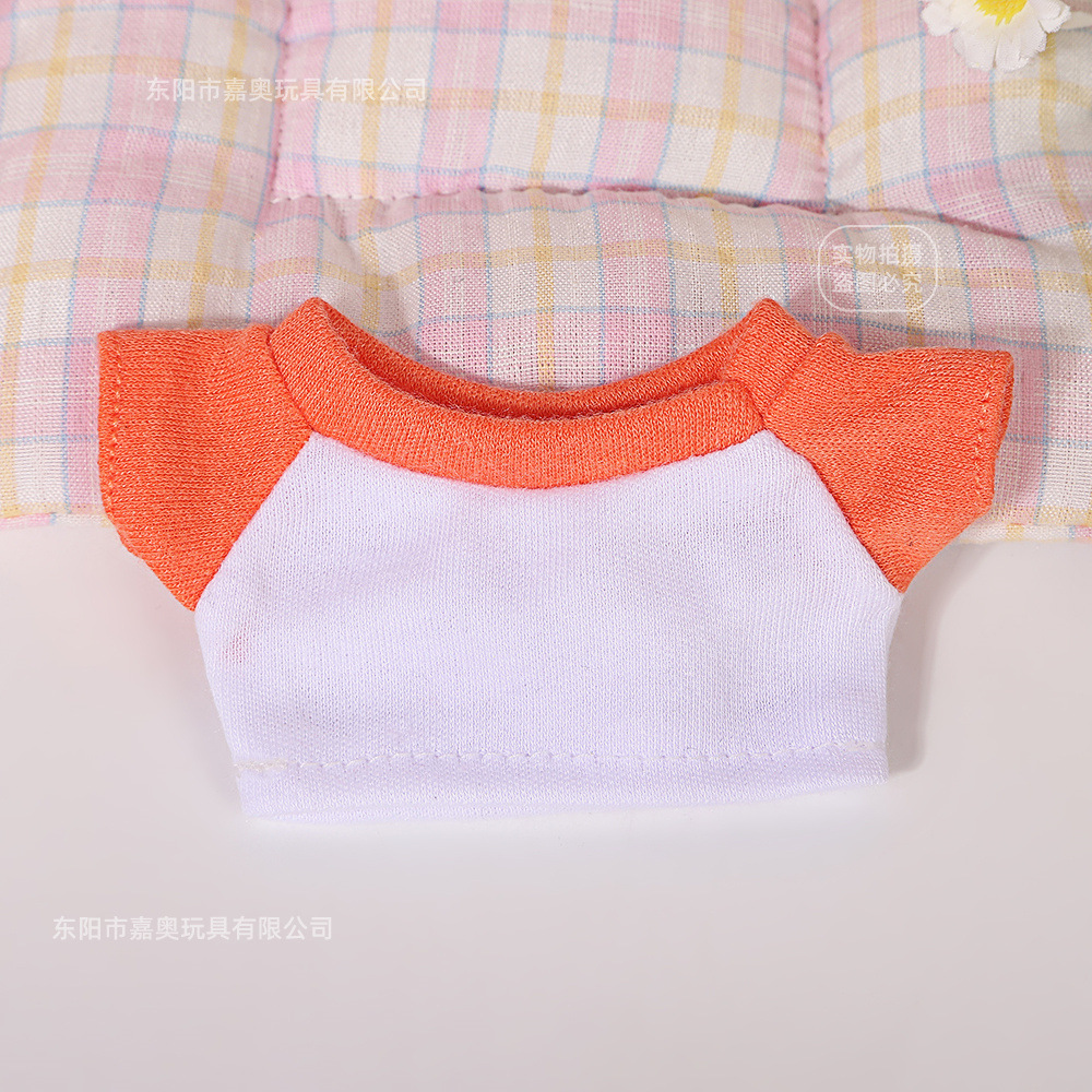 153#스플라이스 반소매-오렌지색과 흰색