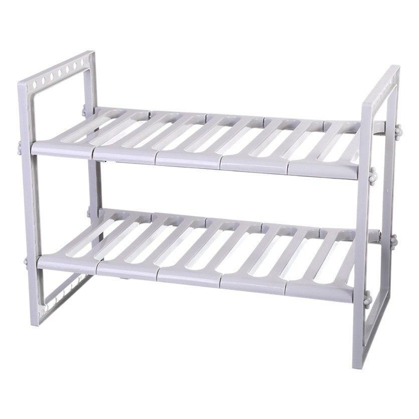 Estante de fregadero de acero inoxidable retráctil Estante de cocina Estante de almacenamiento retráctil multicapa Estante de almacenamiento de piso Estante de olla