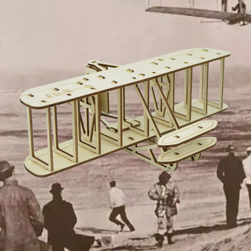Flier No. 1 aviation model Wright Brothers aircraft model craft puzzle simulation retro Feng Ru No. 1