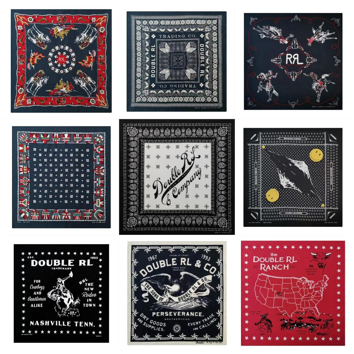American retro pure cotton premium printed in-stock Amei-style bandana for street dance, sports, cycling, mountaineering, and outdoor activities