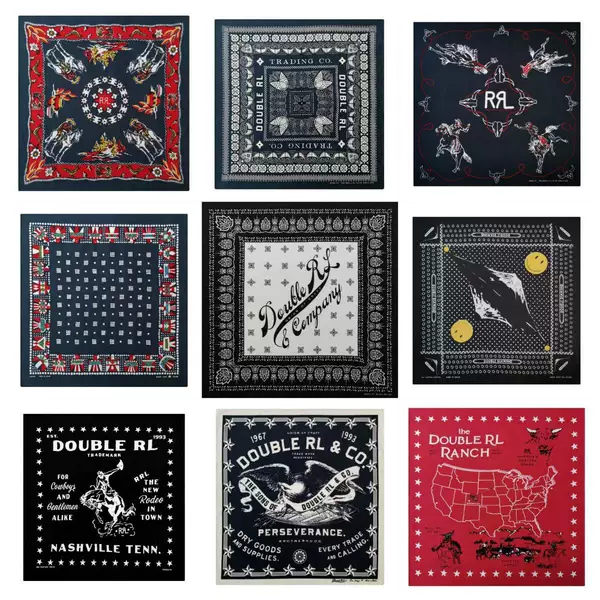 American retro pure cotton premium printed in-stock Amei-style bandana for street dance, sports, cycling, mountaineering, and outdoor activities