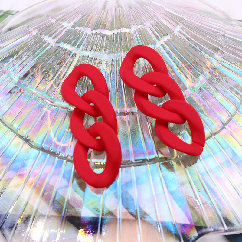 13g Weight Drop Earrings Classification 1 Pair Quantity Daily Occasion Acrylic Material Geometric Pattern Women'S Gender Spray Paint Design Simple Style Style 1 Pair Simple Style Geometric Spray Paint Arylic Drop Earrings 13
