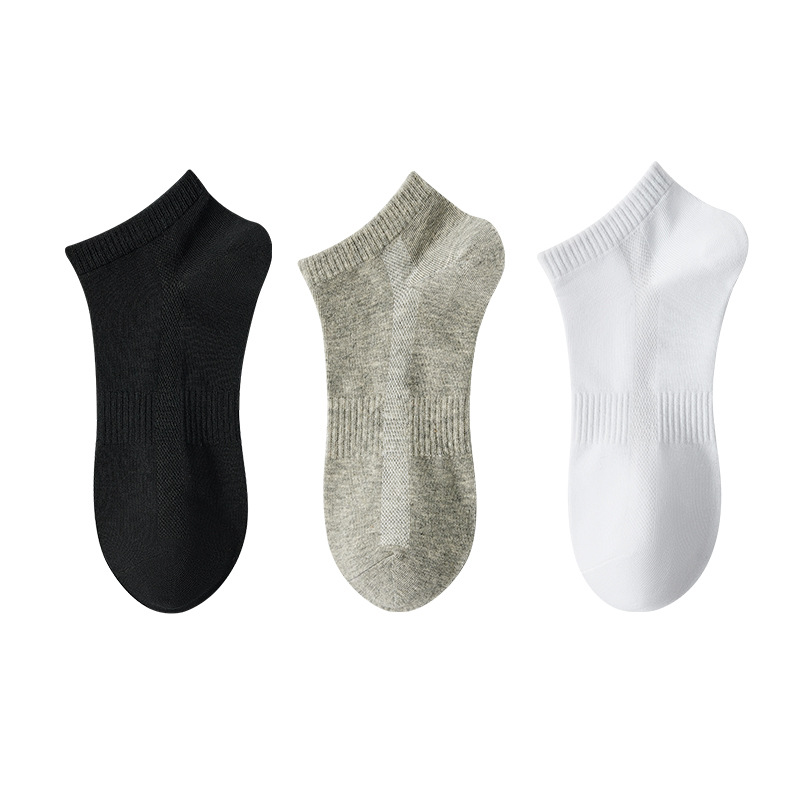 Calcetines antibacterianos y resistentes a los olores para hombre del fabricante, juego de caja de regalo, calcetines de algodón, calcetines cortos invisibles blancos, calcetines de moda para mujer.