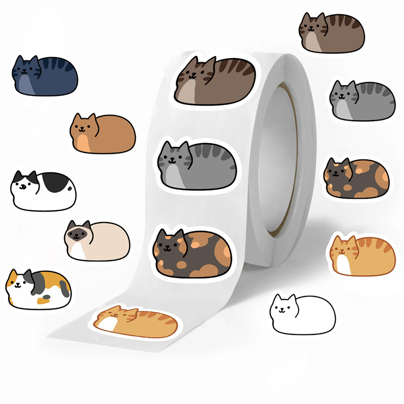 500 sheets/roll roll paste cross-border hot tape pile cat paste hand account material decorative envelope sealing paste 500 sheets/roll roll paste cross-border hot tape pile cat paste hand account material decorative envelope sealing paste