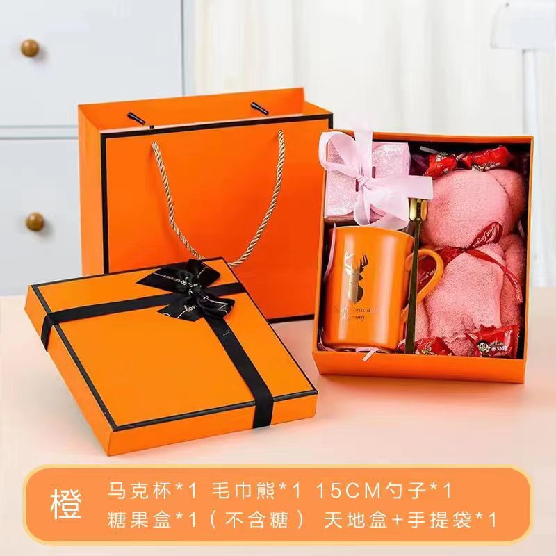 Grupo de la empresa de construcción de regalo de banquete de 100 días taza de regalo de cumpleaños de los niños pequeño regalo de boda caja de regalo al por mayor