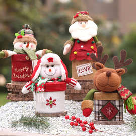 跨境新款圣诞节苹果礼盒平安夜糖果礼物礼品盒糖果罐苹果包装盒