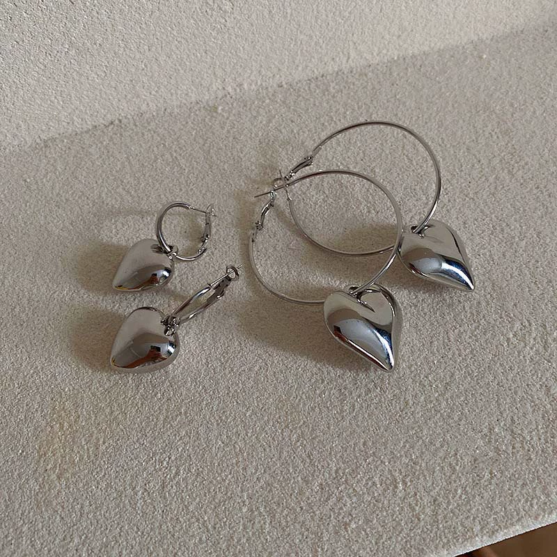  metal small earrings, design fashionable silver needle, silver 925 sample, European style, high-quality style