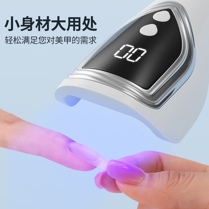 Lámpara de fototerapia de mano transfronteriza de uñas 5 lámparas de pantalla de perlas portátiles de secado rápido de uñas enfocadas nuevas lámparas de horneado