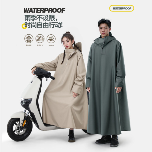 Electric Bike Full-Body Integrated Heavy-Duty Raincoat for Motorcycle Use, Adult Riding Rain Poncho for Women