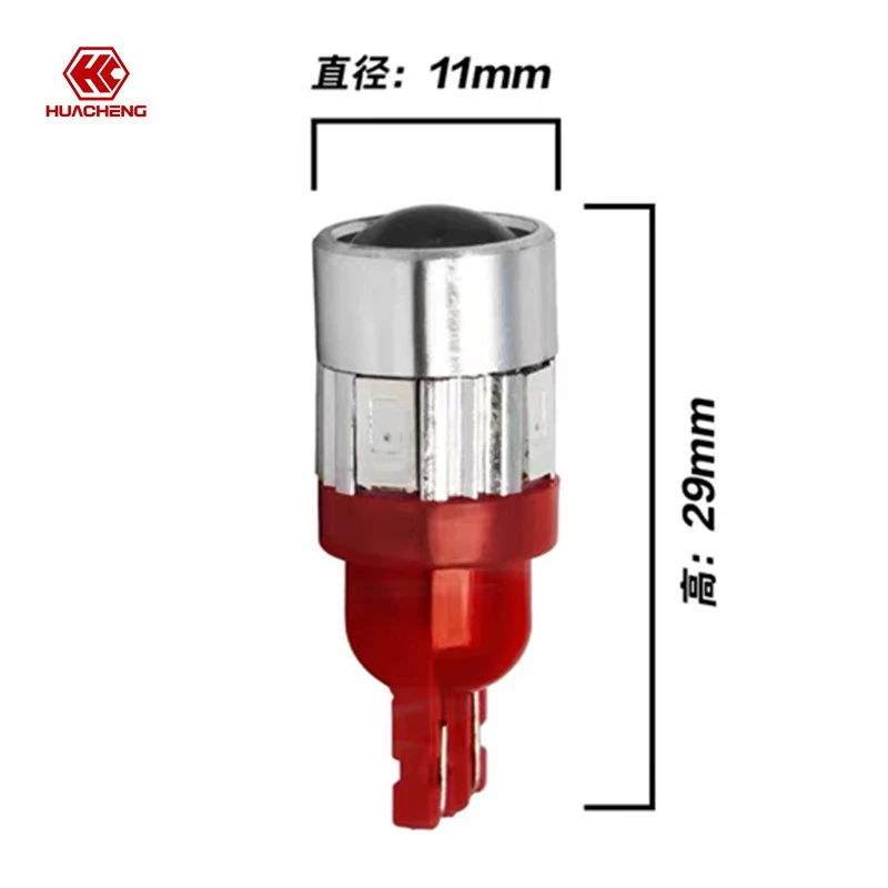 Автомобильный светодиодный индикатор ширины T10 6SMD 5630 Светодиодная лампа для чтения Модифицированная дверная лампа с линзой