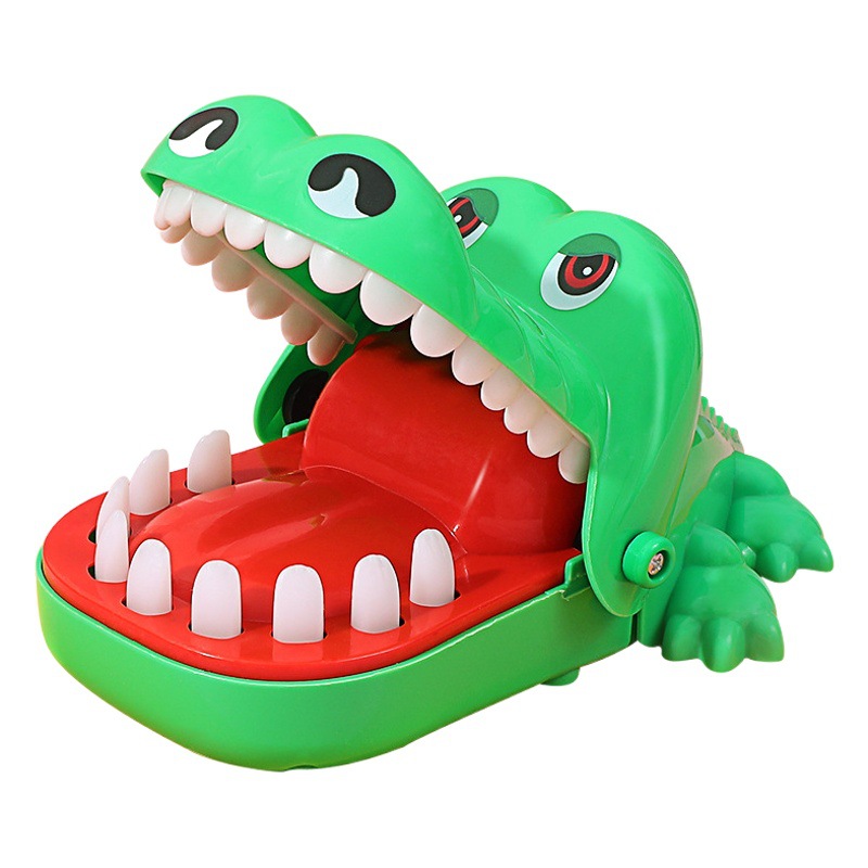 Morder los dedos pequeño cocodrilo dinosaurio para niños truco juguete niño Presione los dientes gran tiburón morder la boca de la gente tirar los dientes morder las manos