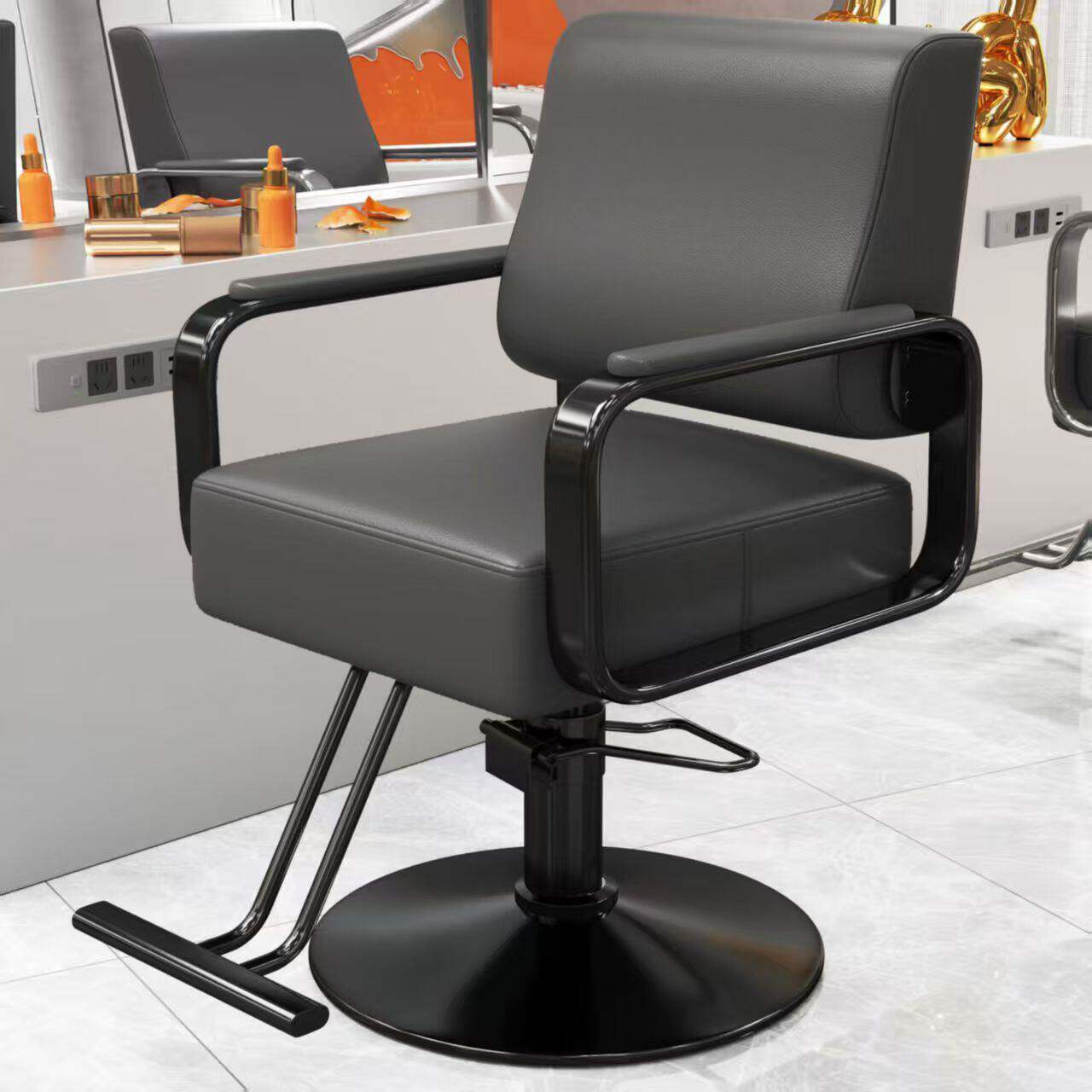 Silla de salón de peluquería red red red de marea roja silla de corte de pelo especial silla de corte de pelo elevable asiento rotatorio tablerón de peluquería